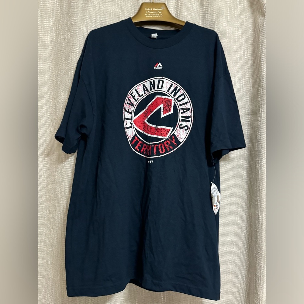 Majestic Black Cleveland Indians Territory Tee